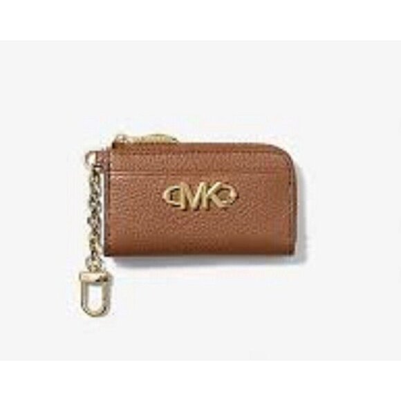 NEW Michael Kors Piper Pebbled Leather Zip Card Case - 4.75x2.75x.75 - Picture 1 of 7